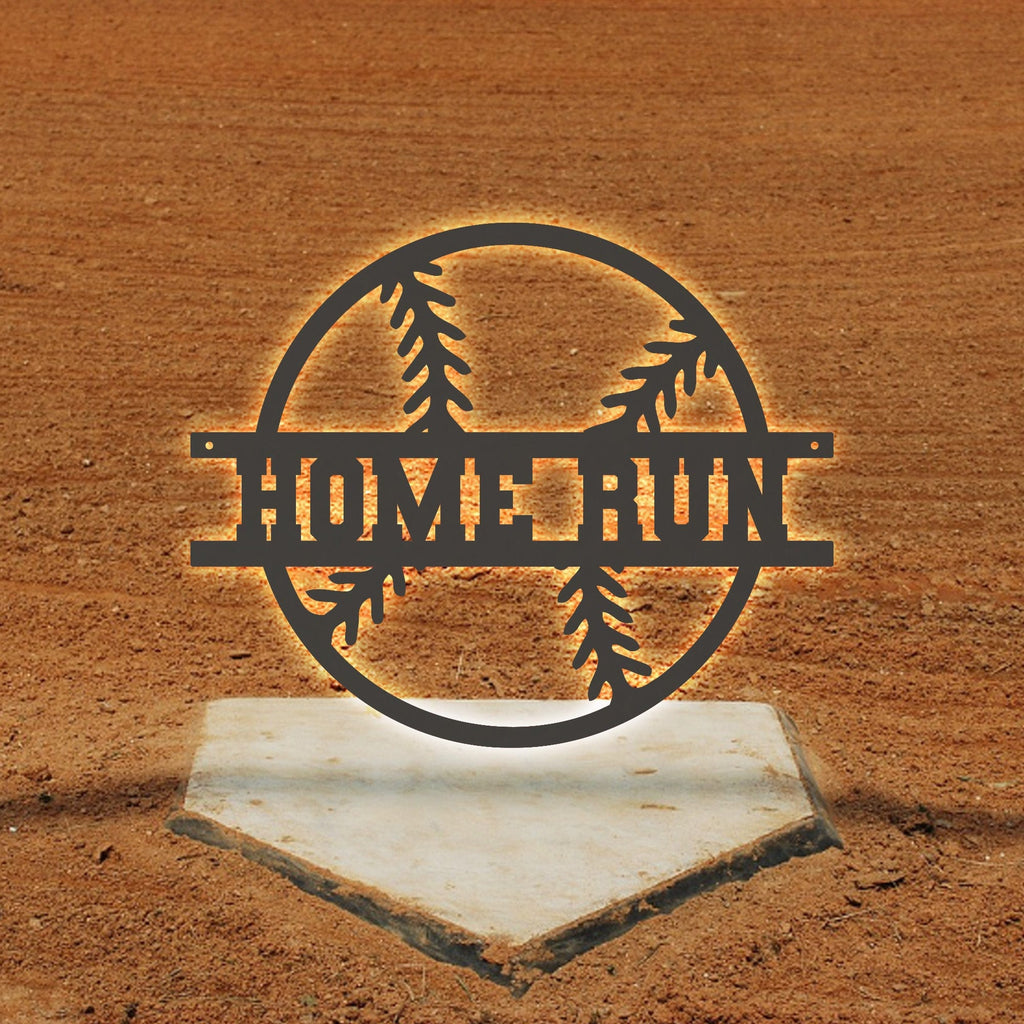 Sport Ball Monogram - BASEBALL- Personalized Metal Sport Sign