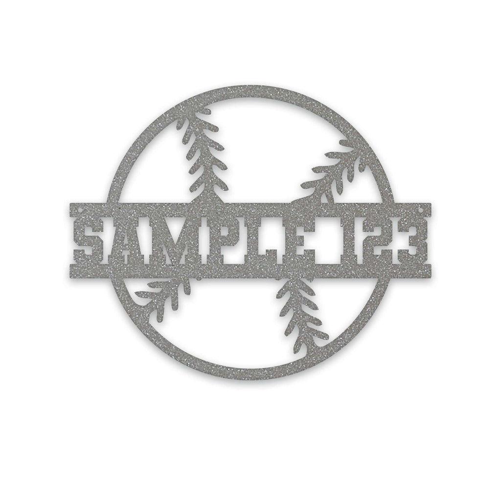 Sport Ball Monogram - BASEBALL- Personalized Metal Sport Sign
