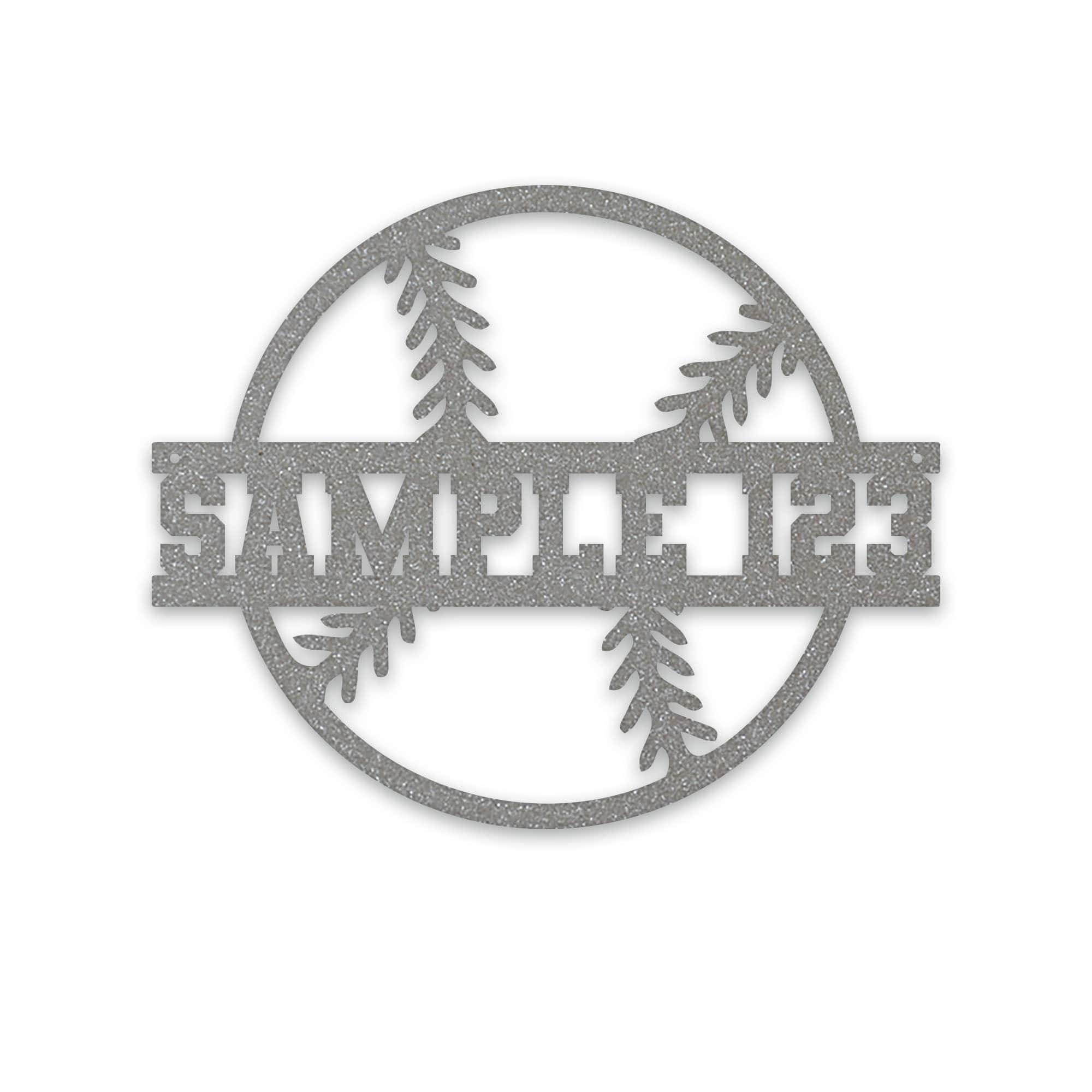 Sport Ball Monogram - BASEBALL- Personalized Metal Sport Sign