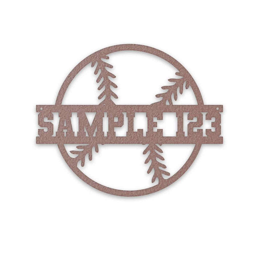 Sport Ball Monogram - BASEBALL- Personalized Metal Sport Sign