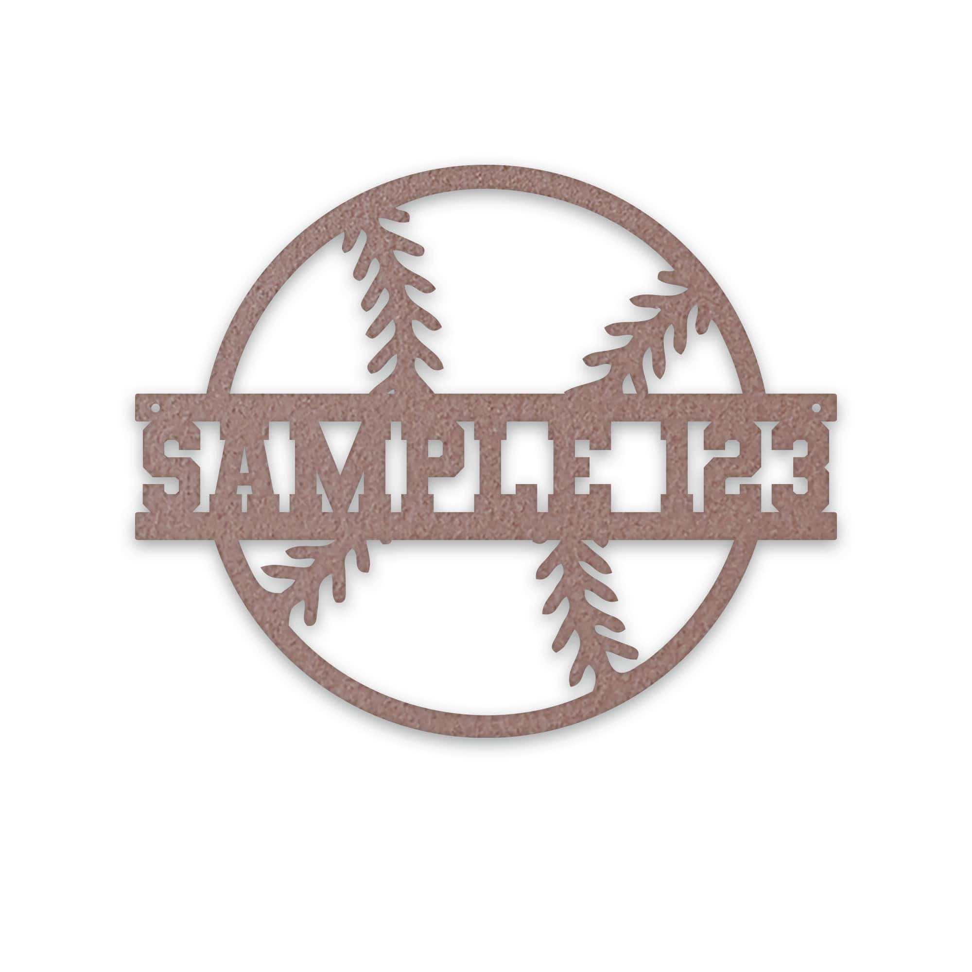 Sport Ball Monogram - BASEBALL- Personalized Metal Sport Sign
