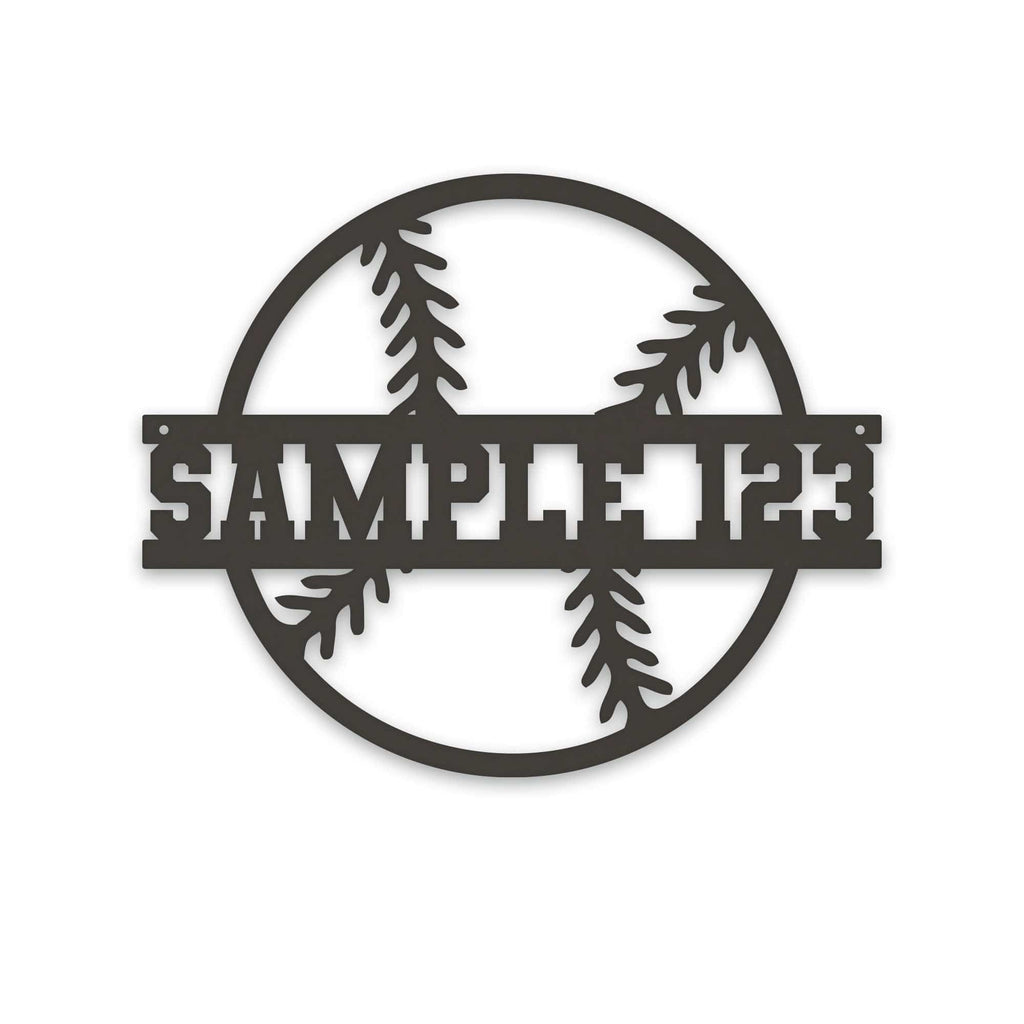 Sport Ball Monogram - BASEBALL- Personalized Metal Sport Sign