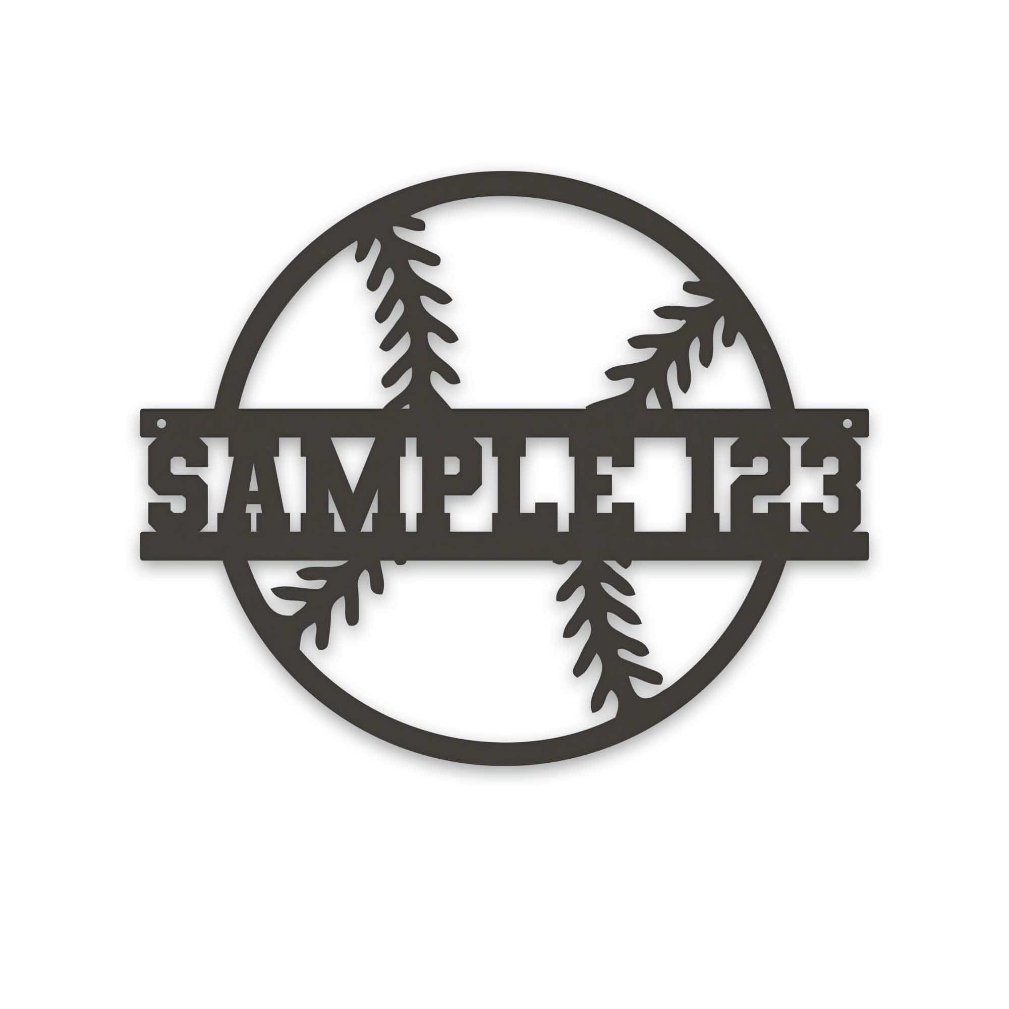 Sport Ball Monogram - BASEBALL- Personalized Metal Sport Sign