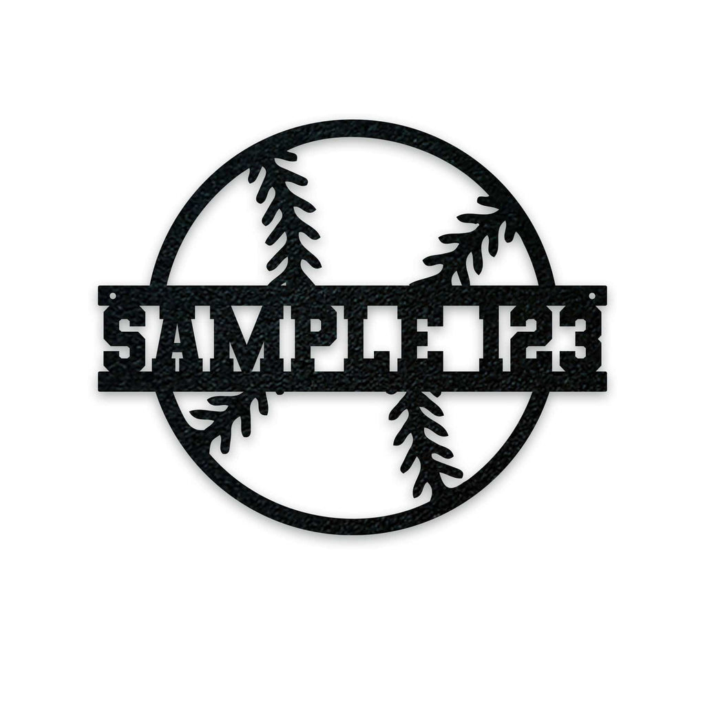 Sport Ball Monogram - BASEBALL- Personalized Metal Sport Sign