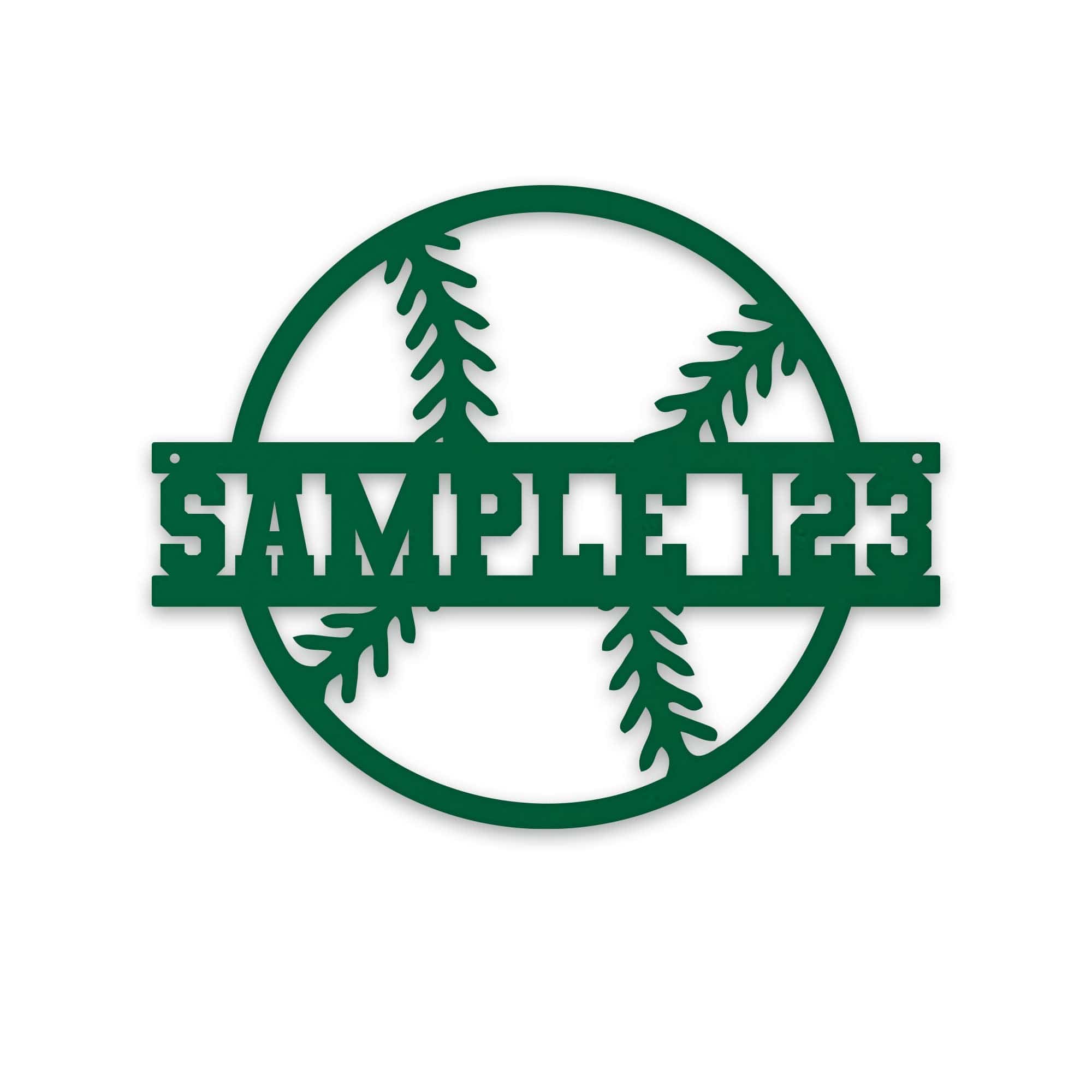 Sport Ball Monogram - BASEBALL- Personalized Metal Sport Sign