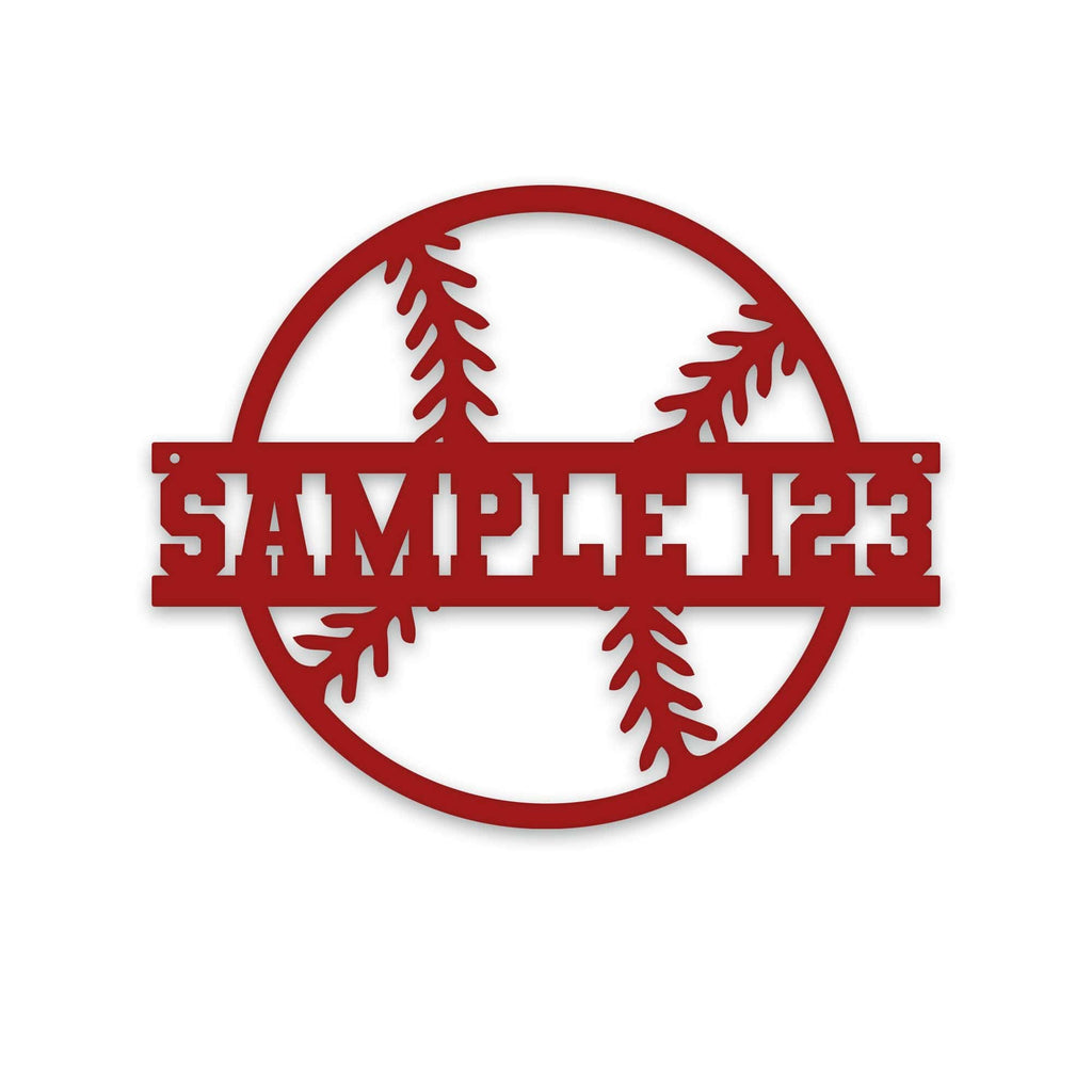 Sport Ball Monogram - BASEBALL- Personalized Metal Sport Sign
