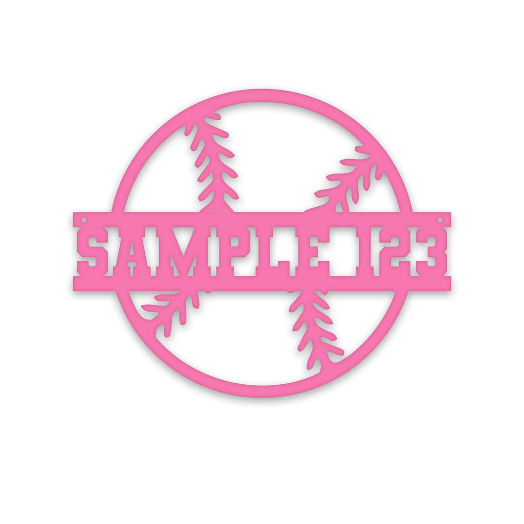 Sport Ball Monogram - BASEBALL- Personalized Metal Sport Sign