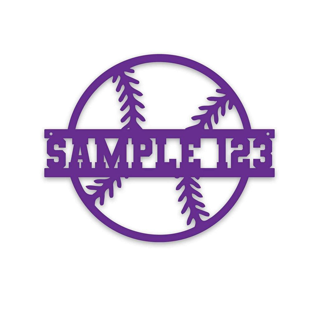 Sport Ball Monogram - BASEBALL- Personalized Metal Sport Sign