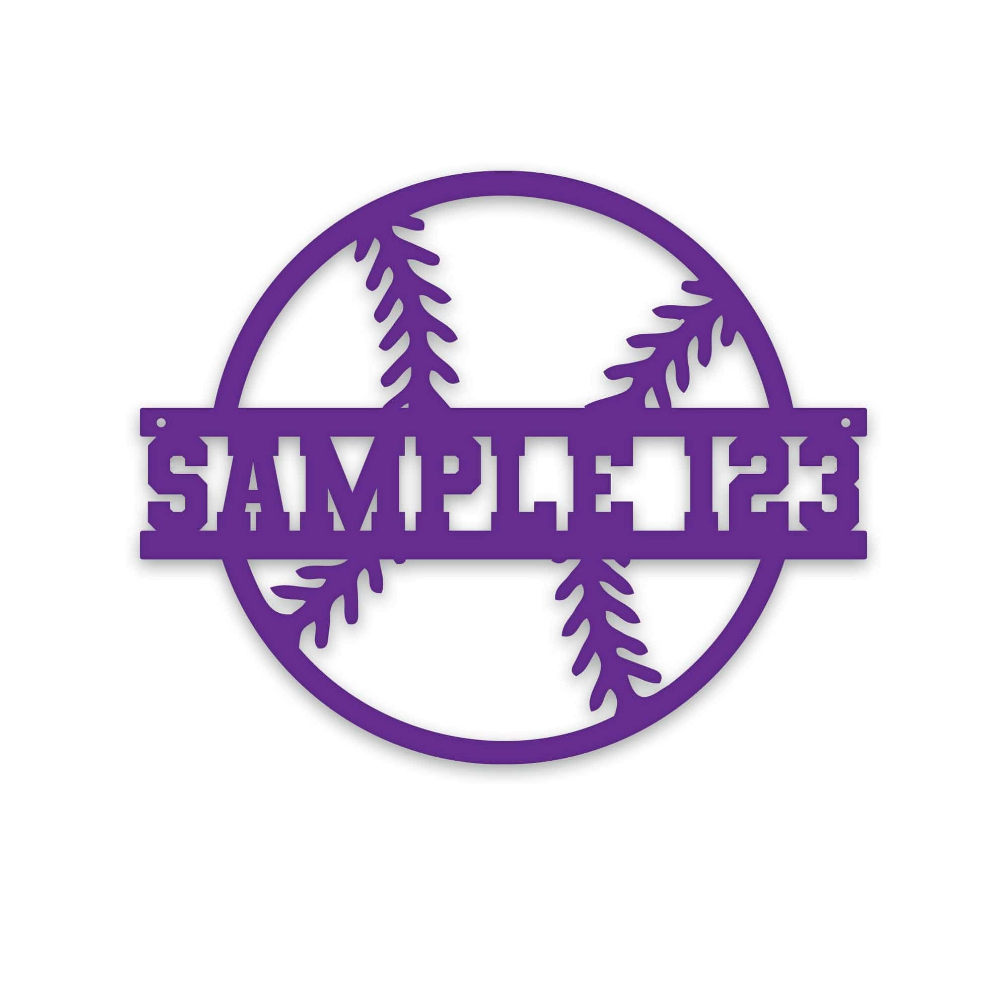 Sport Ball Monogram - BASEBALL- Personalized Metal Sport Sign