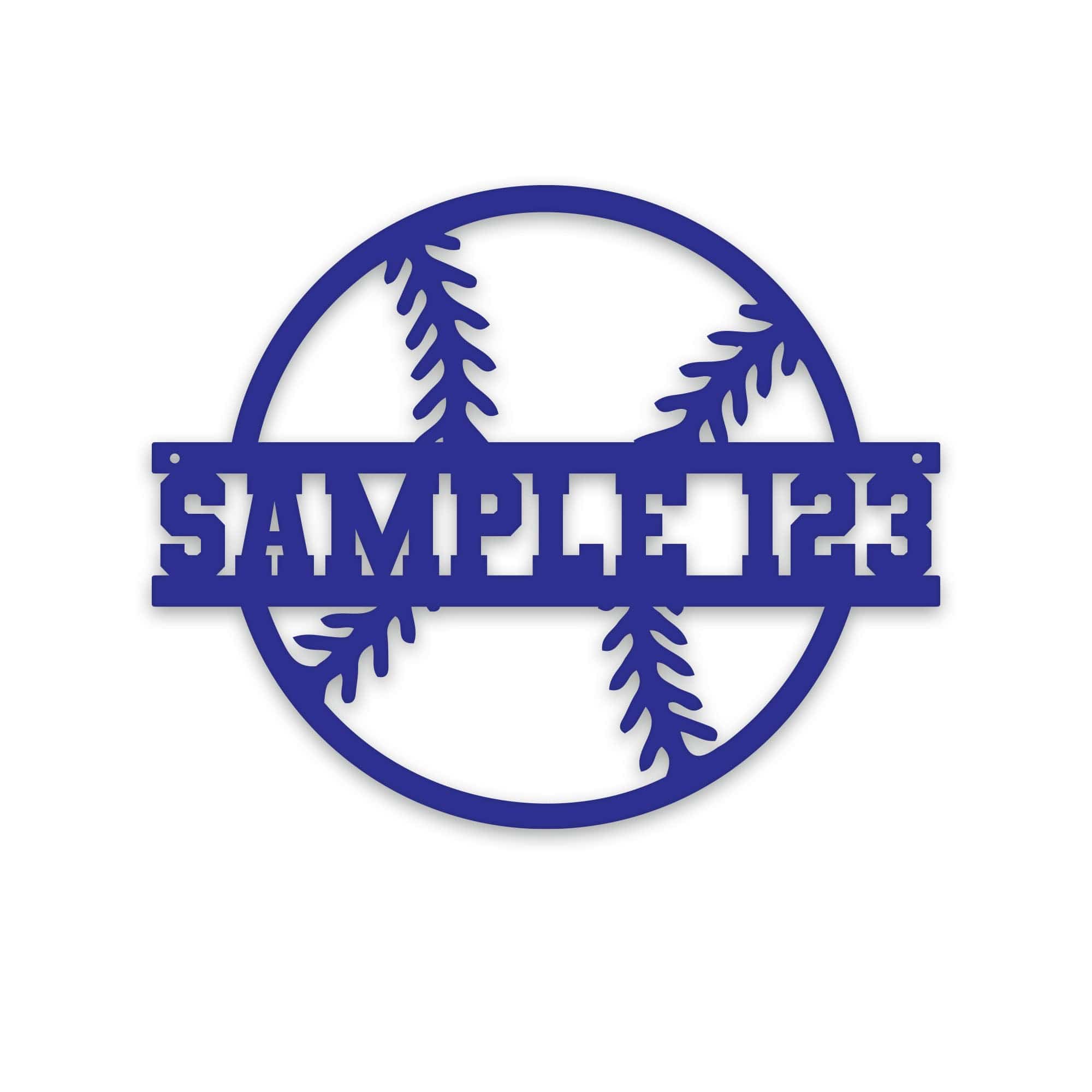 Sport Ball Monogram - BASEBALL- Personalized Metal Sport Sign