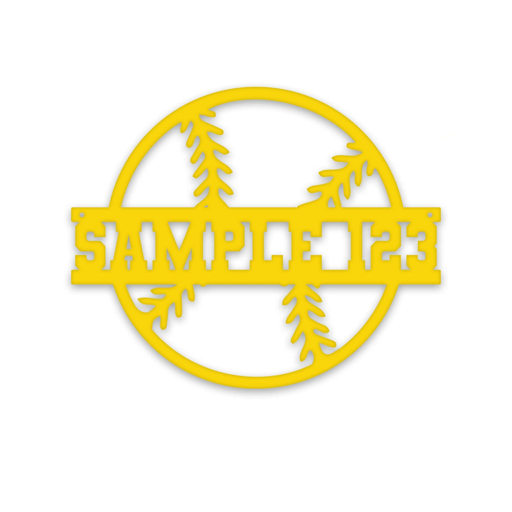 Sport Ball Monogram - BASEBALL- Personalized Metal Sport Sign