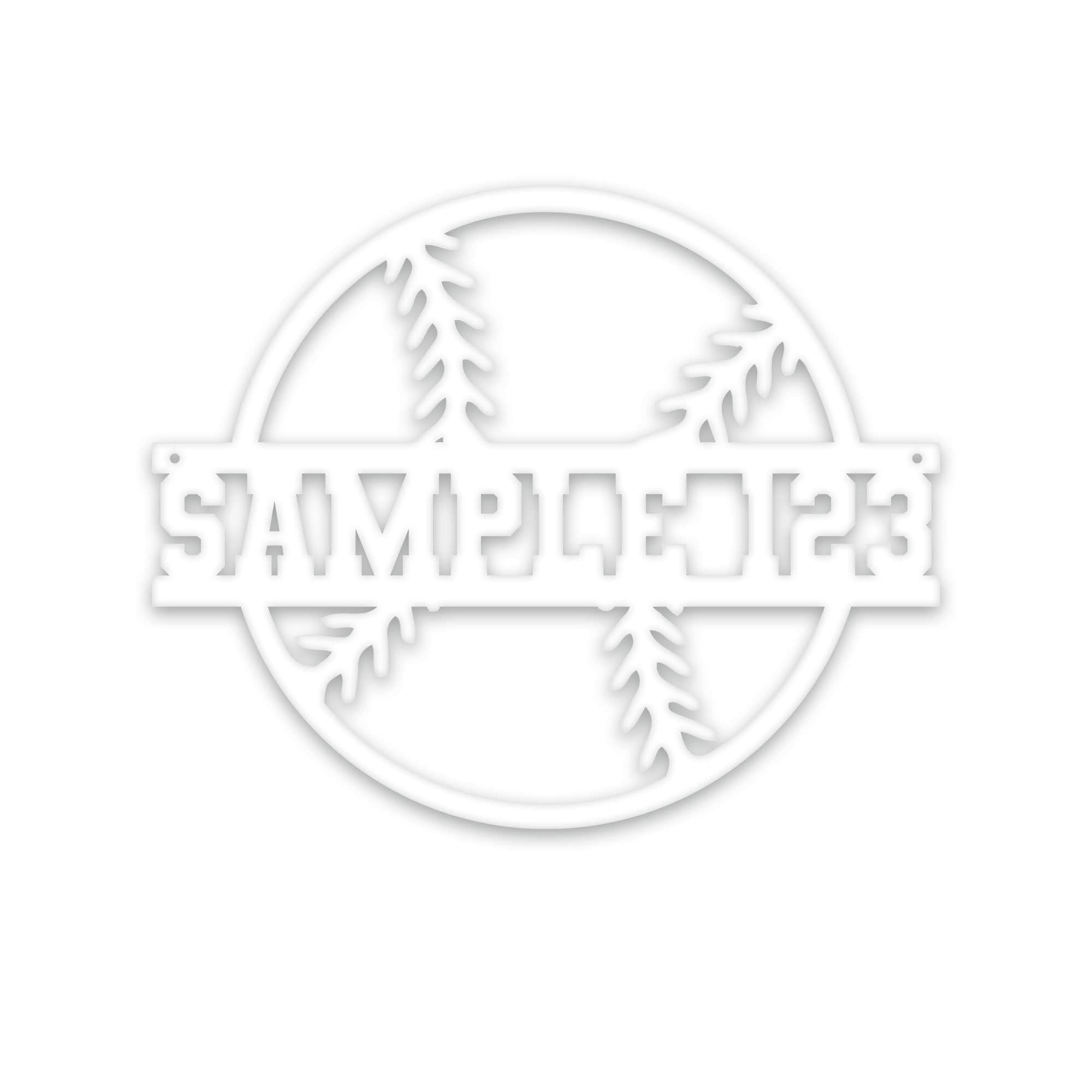 Sport Ball Monogram - BASEBALL- Personalized Metal Sport Sign