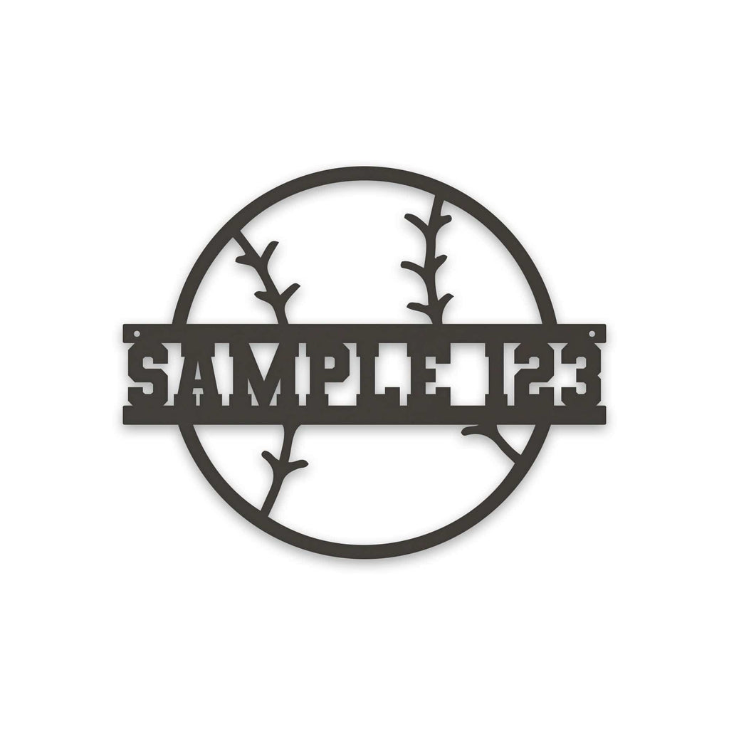 Sport Ball Monogram Metal Sign- SOFTBALL- Metal Sport Sign, Personalized Sport Sign