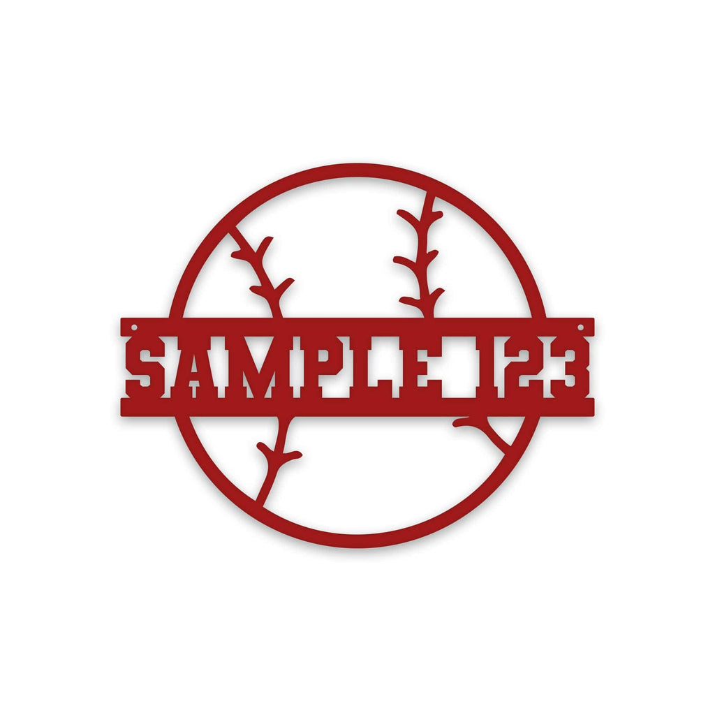 Sport Ball Monogram Metal Sign- SOFTBALL- Metal Sport Sign, Personalized Sport Sign