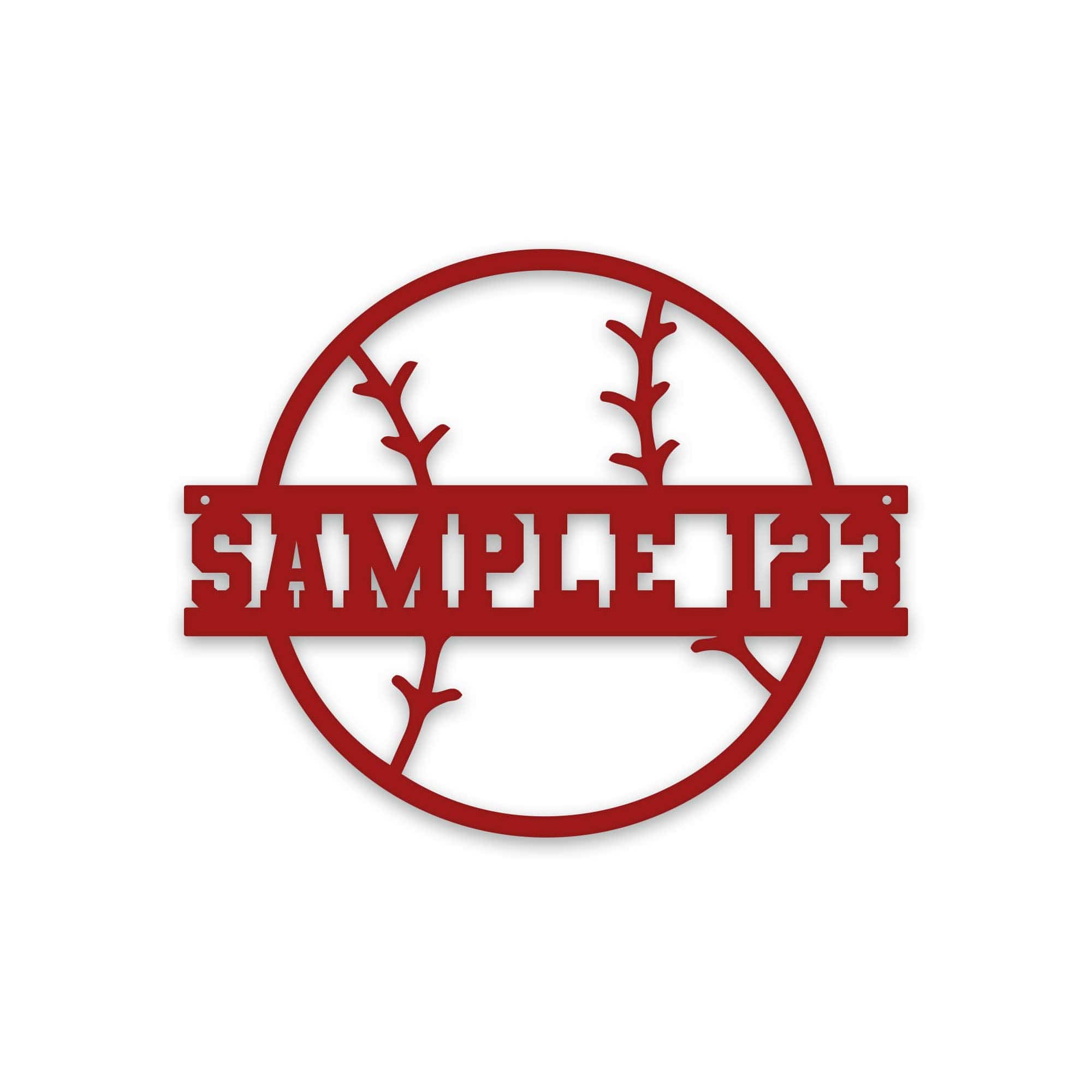 Sport Ball Monogram Metal Sign- SOFTBALL- Metal Sport Sign, Personalized Sport Sign