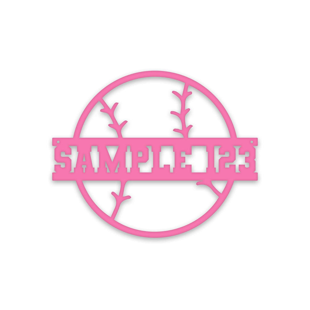 Sport Ball Monogram Metal Sign- SOFTBALL- Metal Sport Sign, Personalized Sport Sign
