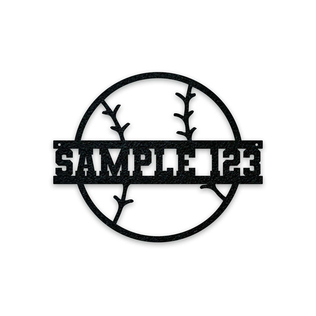 Sport Ball Monogram Metal Sign- SOFTBALL- Metal Sport Sign, Personalized Sport Sign