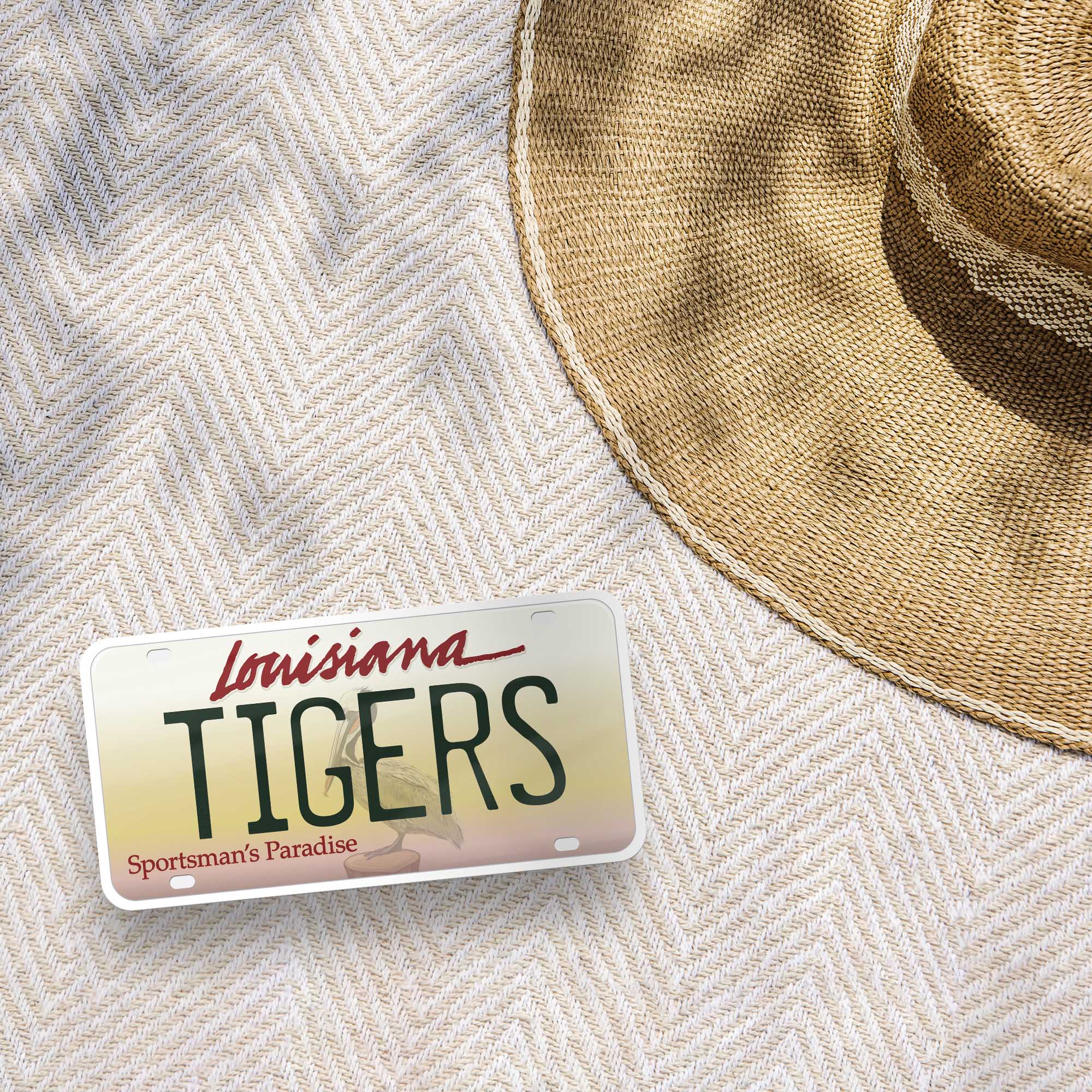 Tigers Louisiana License Plate Sticker