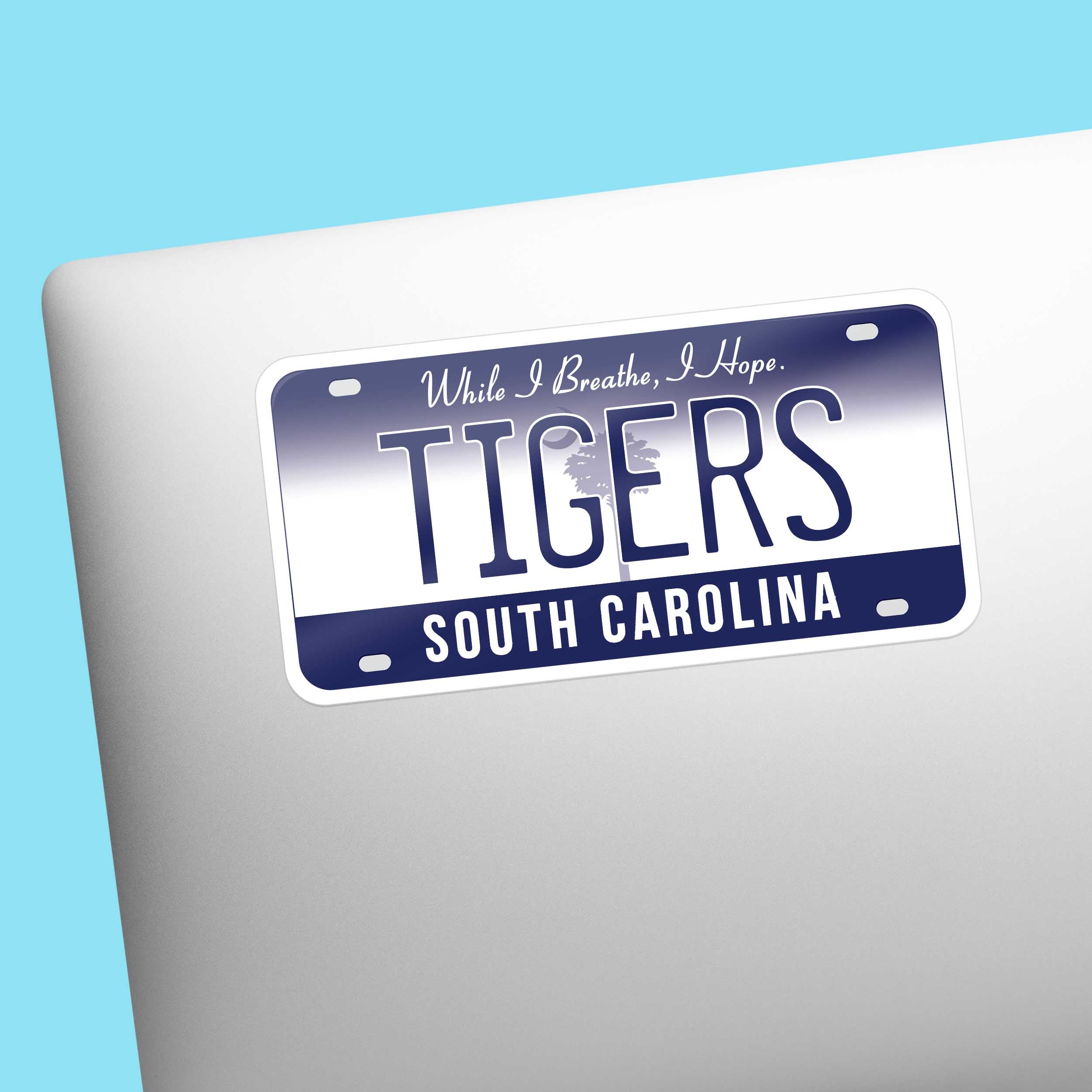 Tigers South Carolina License Plate Sticker