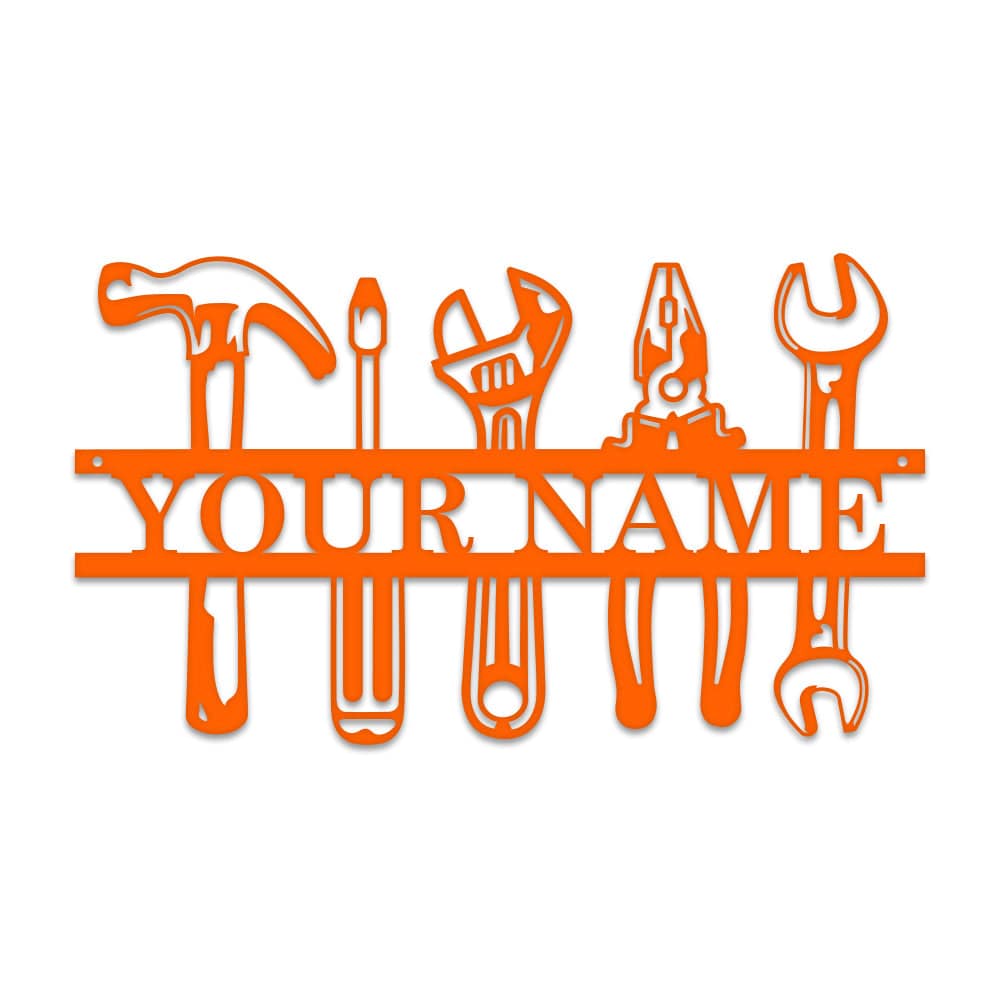Tools Monogram - Metal Man Shed Decor