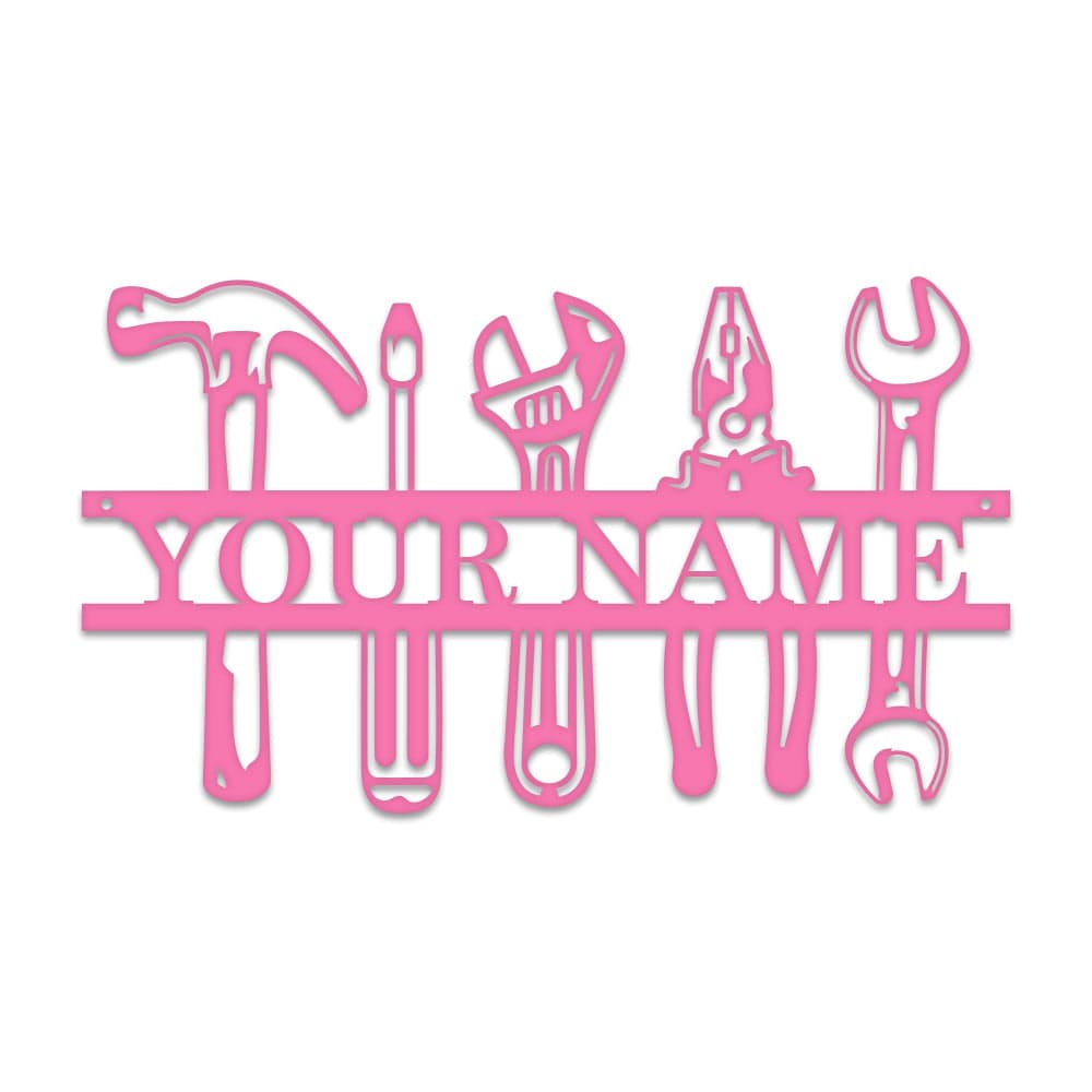 Tools Monogram - Metal Man Shed Decor