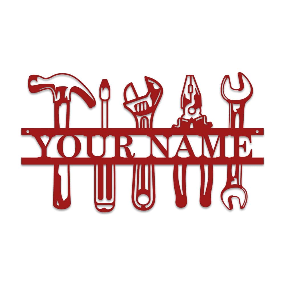Tools Monogram - Metal Man Shed Decor