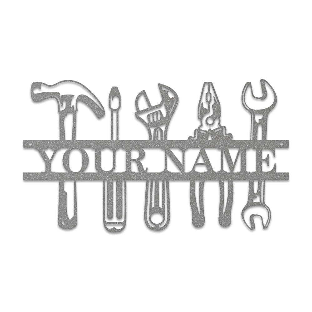 Tools Monogram - Metal Man Shed Decor