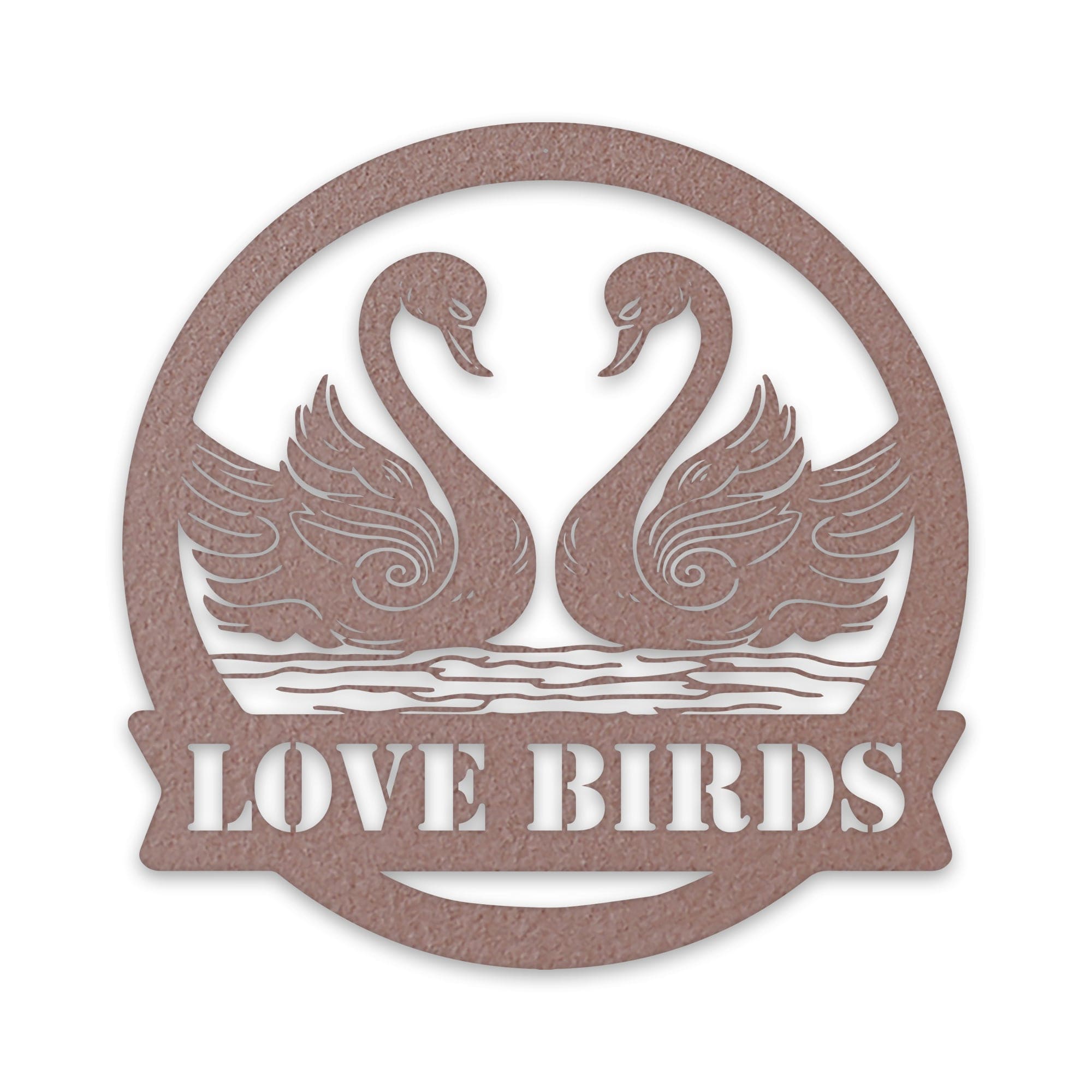 Twin Swans Metal Sign with Personalization