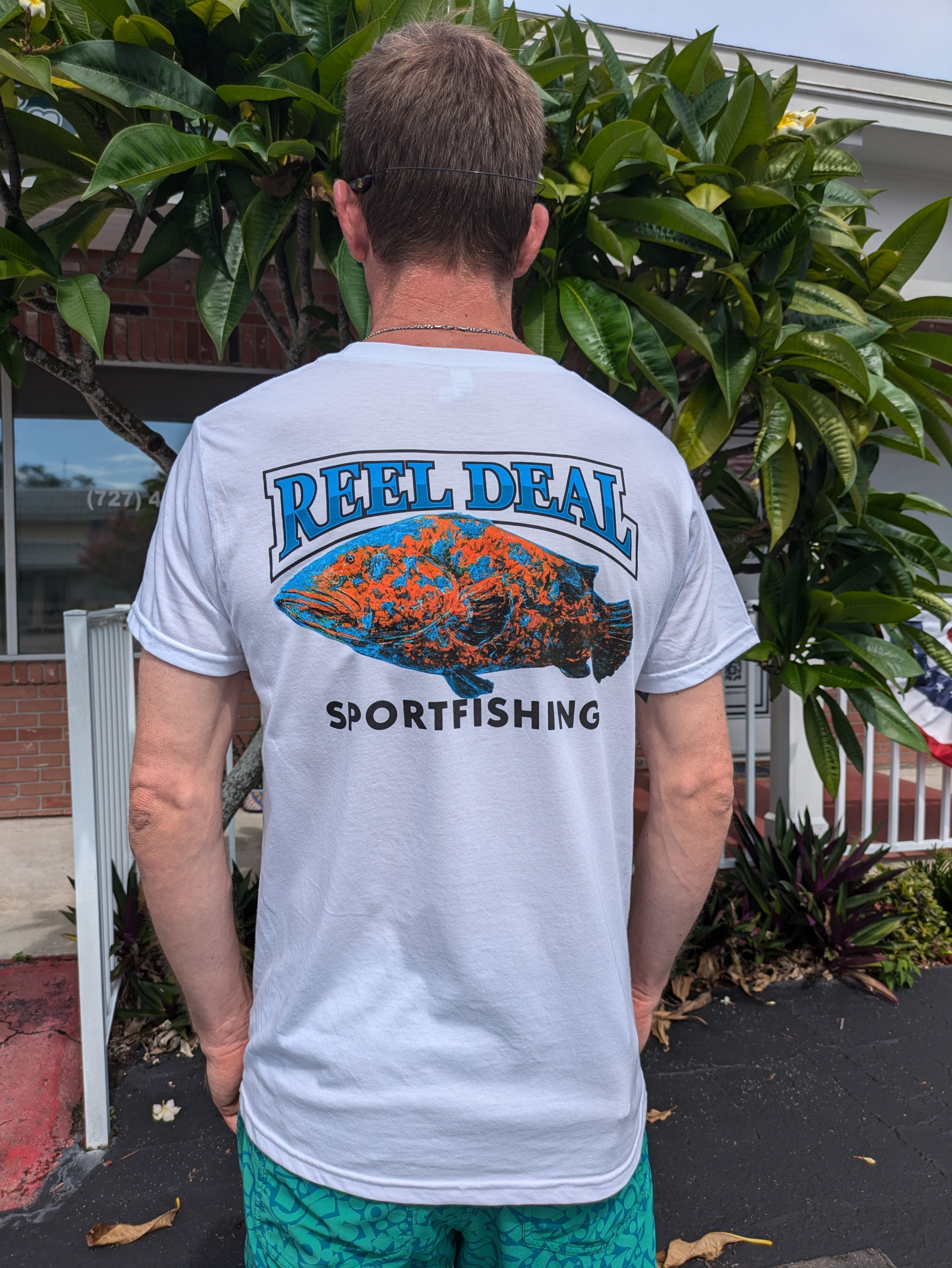 Reel Deal Grouper Tee (White)