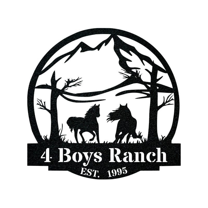 Wild Horses Monogram