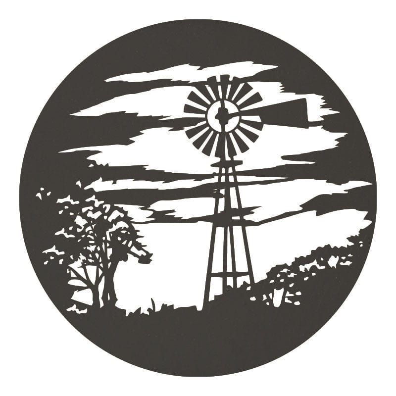 Windmill Metal Sign - Rustic Farmhouse Metal Wall Art | Durable Steel Plaque