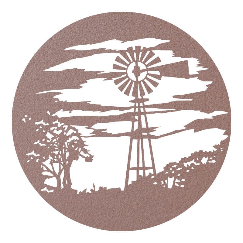 Windmill Metal Sign - Rustic Farmhouse Metal Wall Art | Durable Steel Plaque