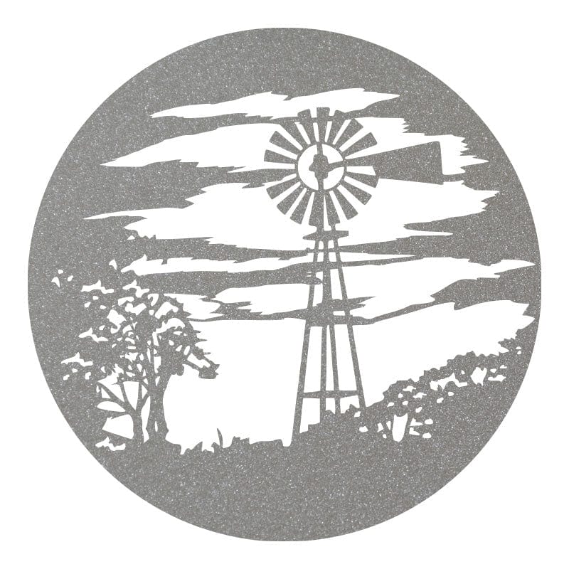 Windmill Metal Sign - Rustic Farmhouse Metal Wall Art | Durable Steel Plaque