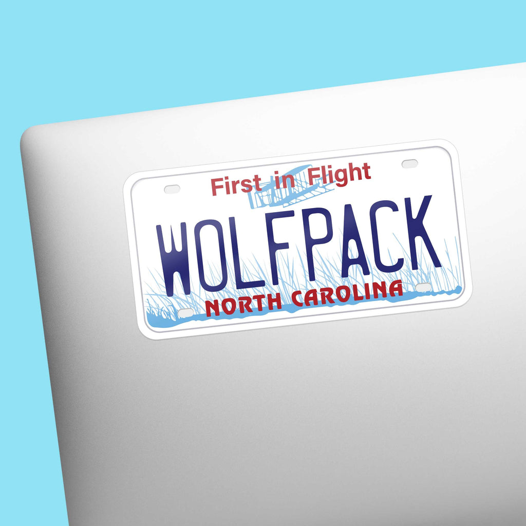 Wolfpack North Carolina License Plate Sticker