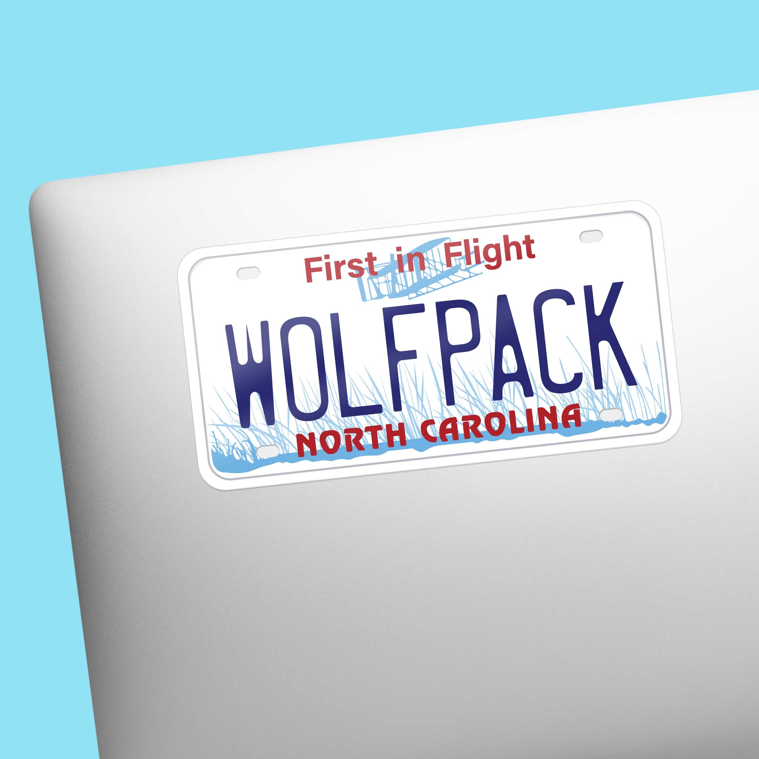 Wolfpack North Carolina License Plate Sticker
