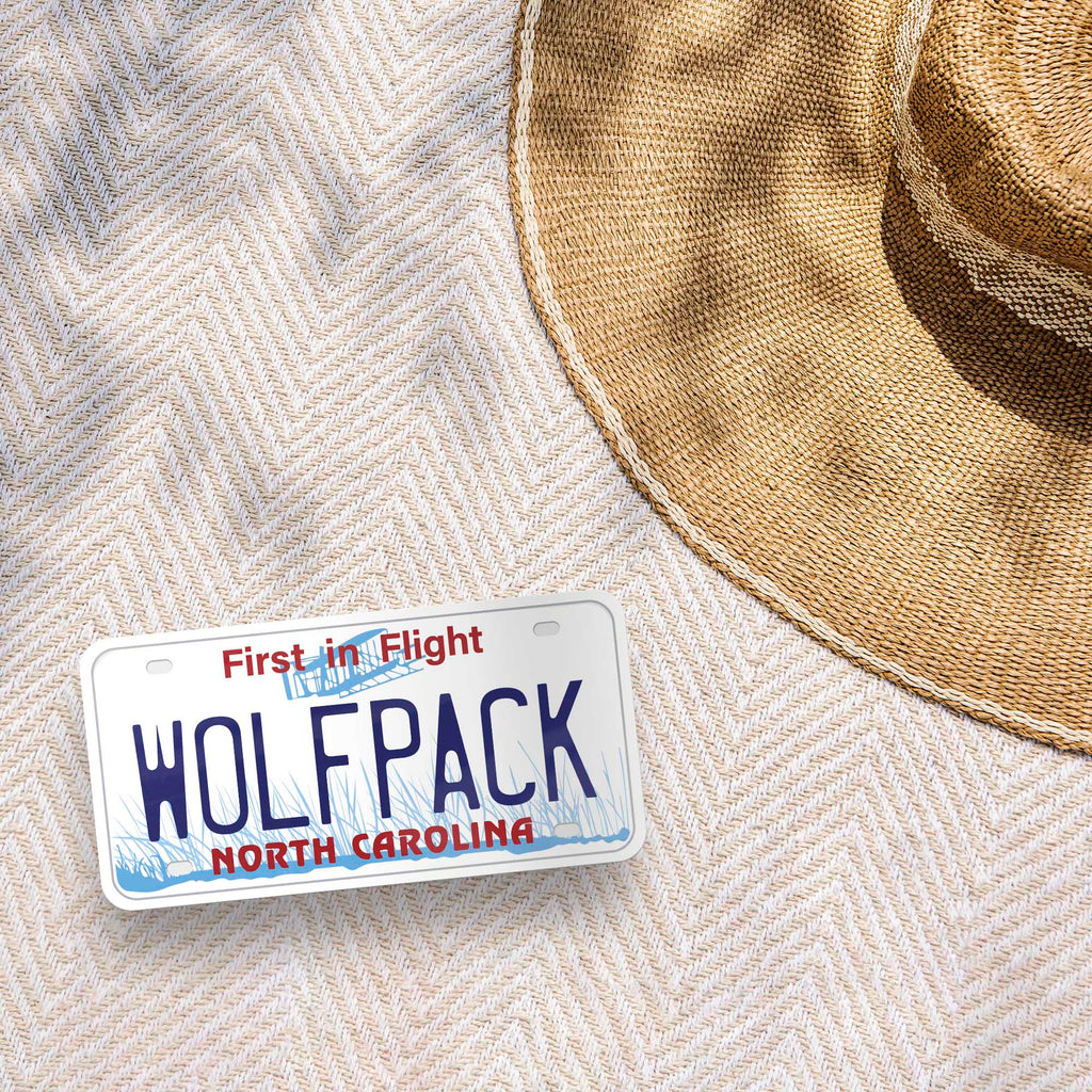 Wolfpack North Carolina License Plate Sticker